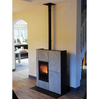 Macdimo SA, Poêle à pellets granulés Palazzetti Ecofire GINGER 9 ou 12kW  Acier